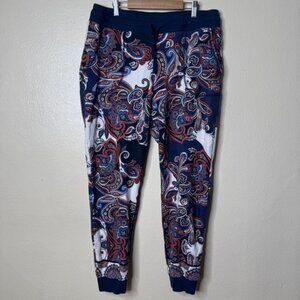 Johnny Was Pants Women's Large Fall Paisley French Terry Jogger